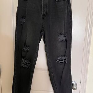 PacSun Black High Rise Distressed Jeans